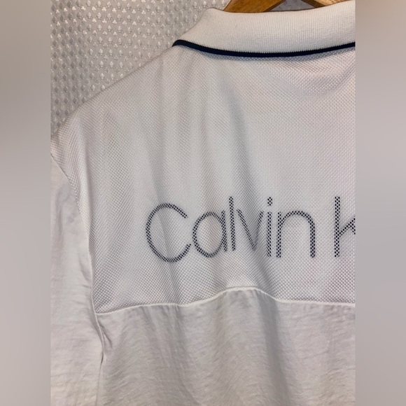 2/49$ Men’s Calvin Klein 100% cotton white Polo‎ with black detailing size large - Picture 9 of 12
